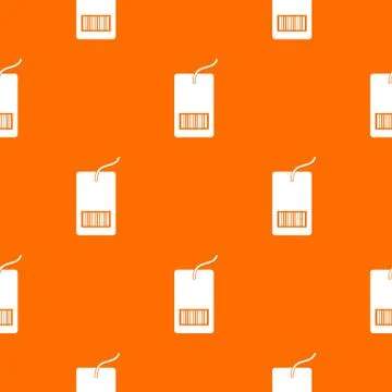 Tag with bar code pattern seamless Illustrazione stock