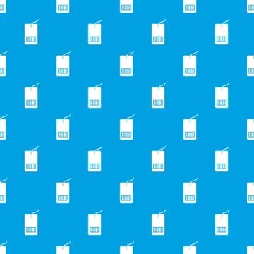Tag with bar code pattern seamless blue Illustrazione stock
