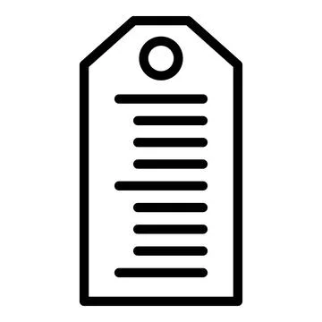 Tag barcode icon outline vector. Code label イラスト素材