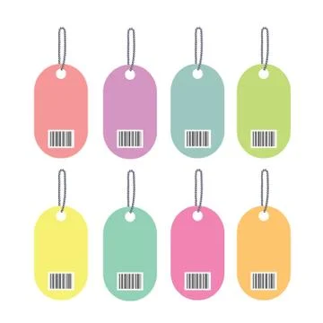 Tag barcodes Illustrazione stock