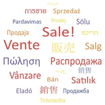 Tag cloud or speech bubble: Sale. Stock Illustration