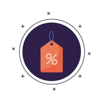 Tag commercial in frame circular Stock-Illustration