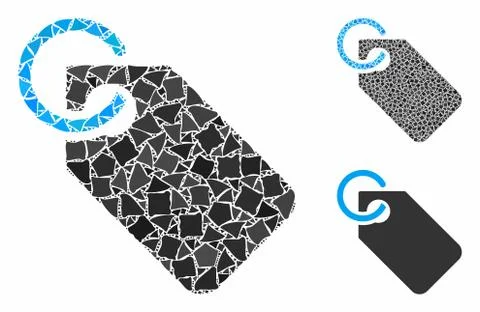 Tag Composition Icon of Bumpy Pieces Stock Illustration