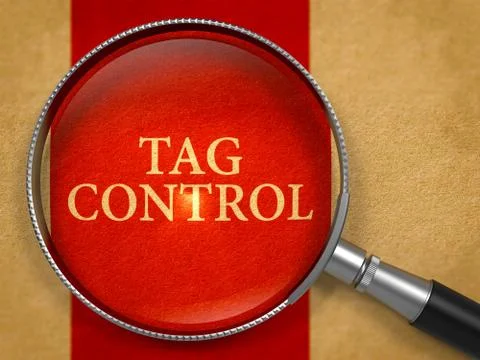 Tag Control through Lens on Old Paper Stockillustratie