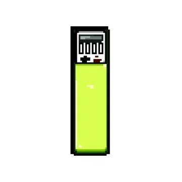 Tag digital bookmark pixel art vector illustration Stock Illustration