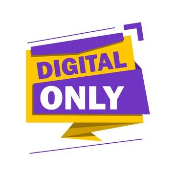 Tag digital only, vector illustration Stock Illustration