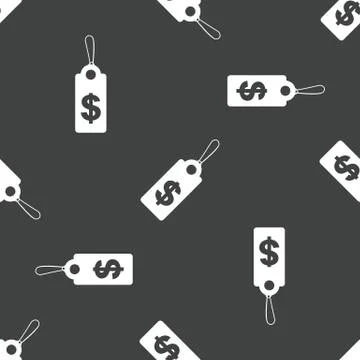 Tag with dollar price pattern Stockillustratie