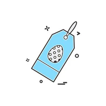 Tag egg easter icon vector design 库存插图