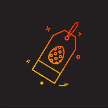 Tag egg easter icon vector design Stock Illustration