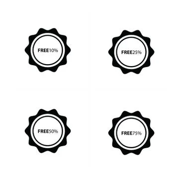 Tag free label set Stock Illustration