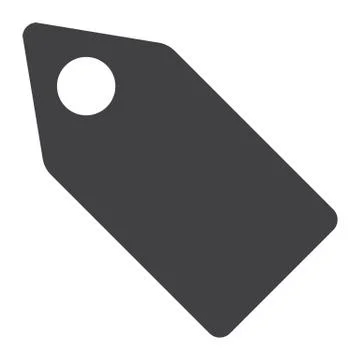 Tag glyph icon, web and mobile, price sign Illustrazione stock