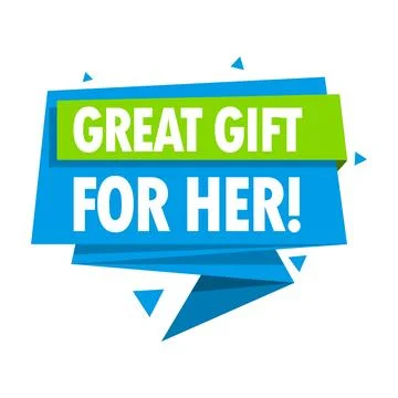 Tag Great gift for her, vector illustration Stock Illustration
