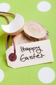 Tag with happy easter Stock Photos