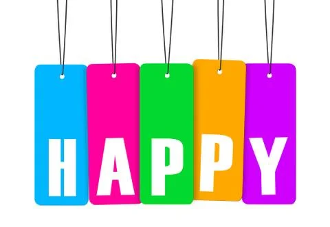 Tag happy Stock Illustration