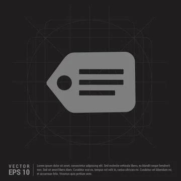 Tag Icon - Black Creative Background Stock Illustration