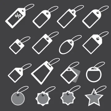 Tag icon set Stock Illustration