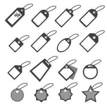 Tag icon set Stock Illustration