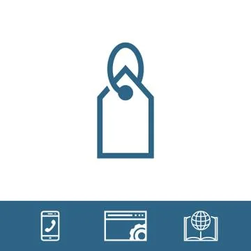 Tag icon stock vector illustration flat design Stock Illustration