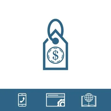 Tag icon stock vector illustration flat design Stock Illustration