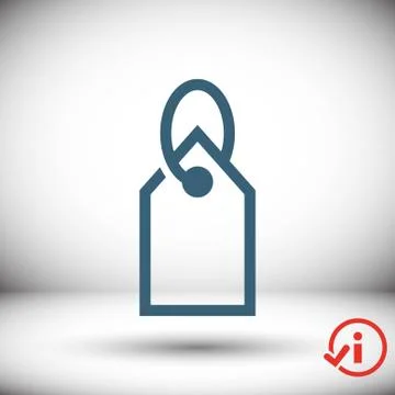 Tag icon stock vector illustration flat design Stock Illustration