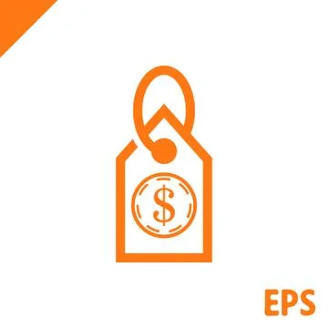 Tag icon stock vector illustration flat design 스톡 일러스트