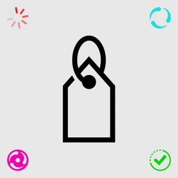 Tag icon stock vector illustration flat design 스톡 일러스트