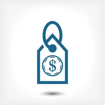 Tag icon stock vector illustration flat design 스톡 일러스트