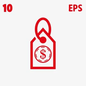 Tag icon stock vector illustration flat design Stock Illustration