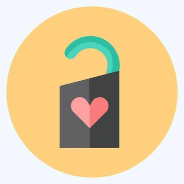 Tag Icon in trendy flat style isolated on soft blue background Stock Illustration