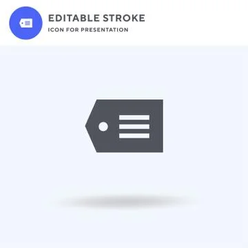 Tag icon vector, filled flat sign, solid pictogram isolated on white, logo Stock Illustration