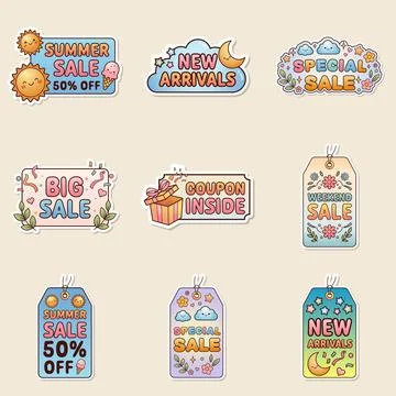 Tag-label-promotion-set-02 Illustration