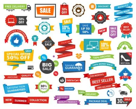 Tag Label Sticker Banner Vector Stock Illustration