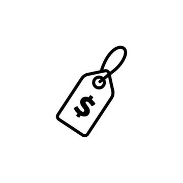 Tag Line Icon In Flat Style Vector For Apps, UI, Websites. Black Icon Vector Stock Illustration