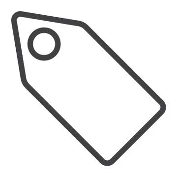 Tag line icon, web and mobile, price sign Stockillustratie