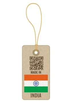 Tag made in India Stock Illustration