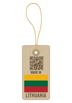 Tag made in Lithuania Stock Illustration