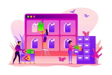 Tag management concept vector illustration. Stock Illustration