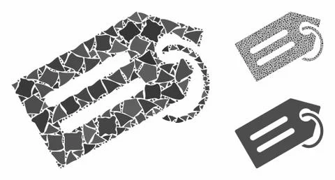 Tag Mosaic Icon of Bumpy Items Stock Illustration