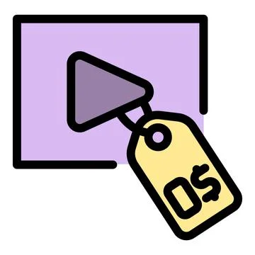 Tag price course icon vector flat Stockillustratie