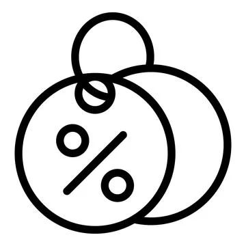 Tag promo code icon outline vector. Digital discount Stock-Illustration