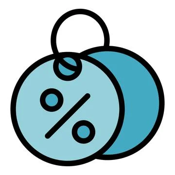 Tag promo code icon vector flat Stock Illustration