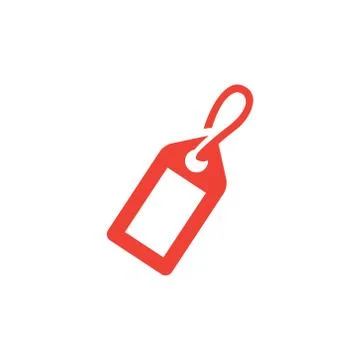 Tag Red Icon On White Background. Red Flat Style Vector Illustration. Stock Illustration