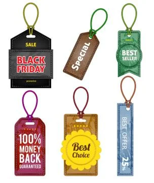Tag set Stock Illustration