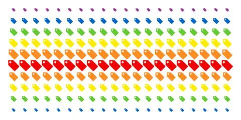 Tag Shape Halftone Spectral Array イラスト素材