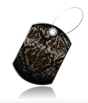 Tag of snake skin Stock Illustration