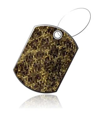 Tag of snake skin Stock Illustration