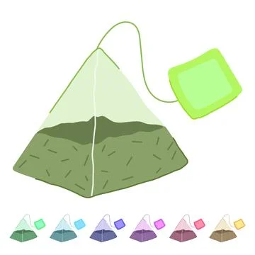 Tag teabag vector cartoon graphic Stock Illustration