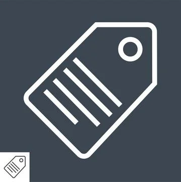 Tag Thin Line Vector Icon Stock Illustration