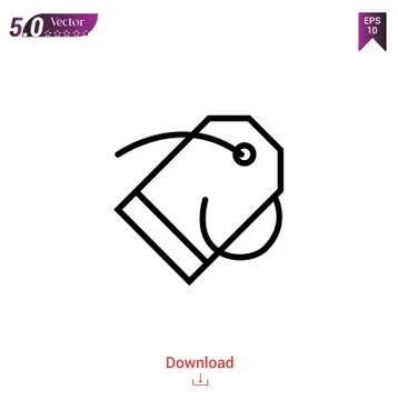 Tag vektör simgesi  Stock Illustration