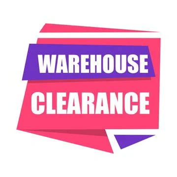 Tag Warehouse Clearance, vector illustration Stock Illustration